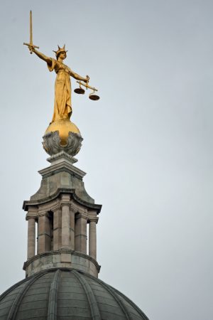 Lady Justice on the Old Bailey
